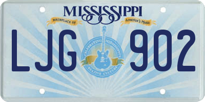 MS license plate LJG902