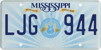 MS license plate LJG944