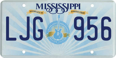 MS license plate LJG956