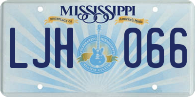 MS license plate LJH066