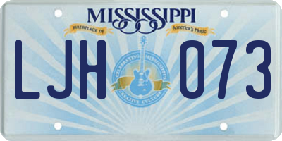 MS license plate LJH073
