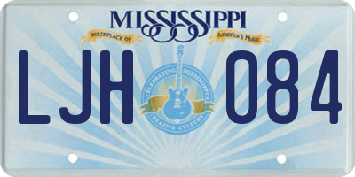 MS license plate LJH084