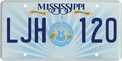 MS license plate LJH120