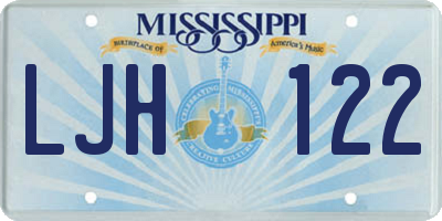 MS license plate LJH122
