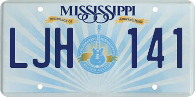 MS license plate LJH141