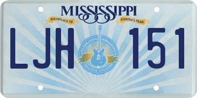 MS license plate LJH151