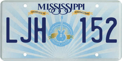 MS license plate LJH152