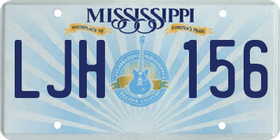 MS license plate LJH156