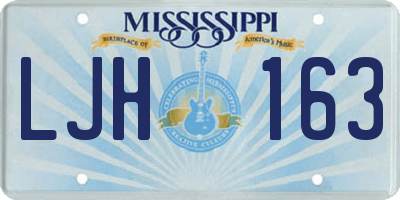 MS license plate LJH163