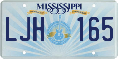 MS license plate LJH165