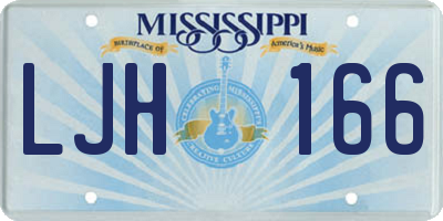 MS license plate LJH166