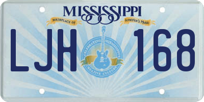 MS license plate LJH168