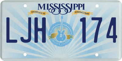 MS license plate LJH174