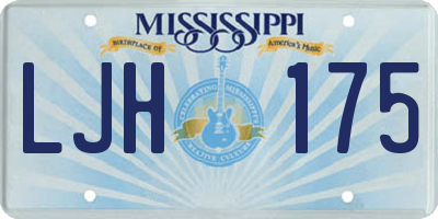 MS license plate LJH175