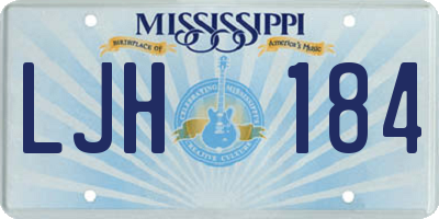 MS license plate LJH184