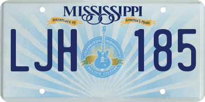 MS license plate LJH185