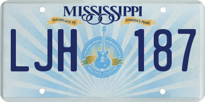 MS license plate LJH187