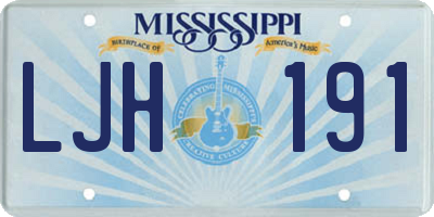 MS license plate LJH191