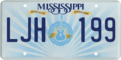 MS license plate LJH199