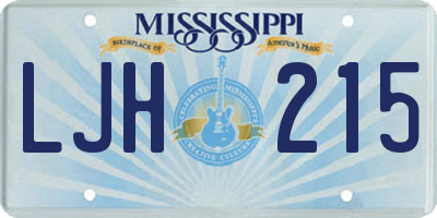MS license plate LJH215