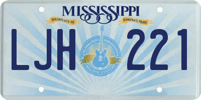 MS license plate LJH221