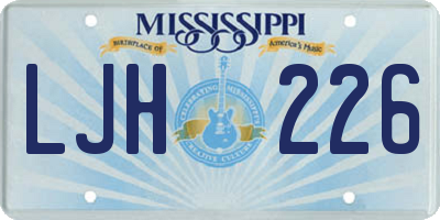 MS license plate LJH226