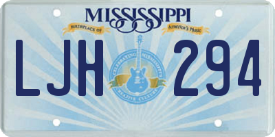MS license plate LJH294