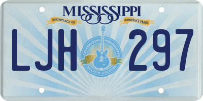 MS license plate LJH297