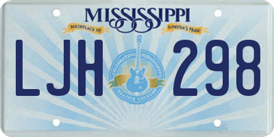 MS license plate LJH298