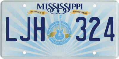 MS license plate LJH324