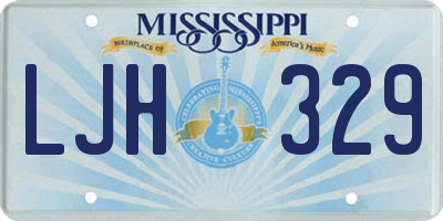 MS license plate LJH329