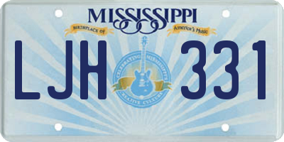 MS license plate LJH331