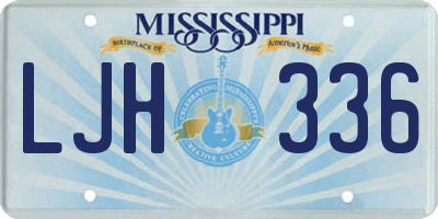 MS license plate LJH336