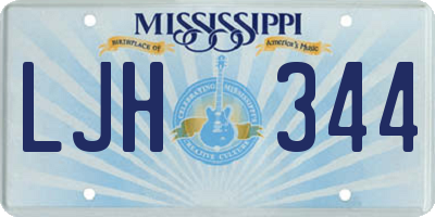 MS license plate LJH344