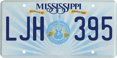 MS license plate LJH395