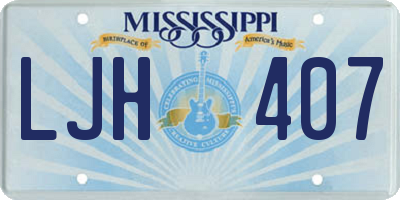 MS license plate LJH407
