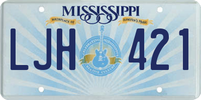 MS license plate LJH421
