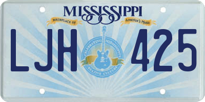 MS license plate LJH425
