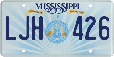 MS license plate LJH426
