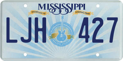 MS license plate LJH427