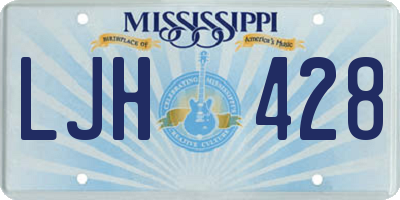 MS license plate LJH428