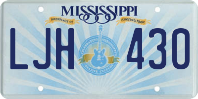 MS license plate LJH430