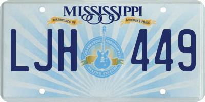 MS license plate LJH449
