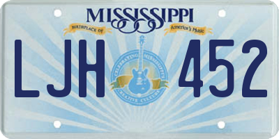 MS license plate LJH452