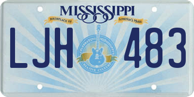 MS license plate LJH483