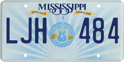 MS license plate LJH484