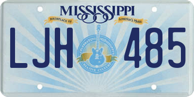 MS license plate LJH485