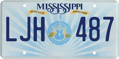 MS license plate LJH487
