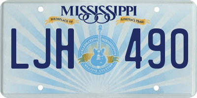 MS license plate LJH490