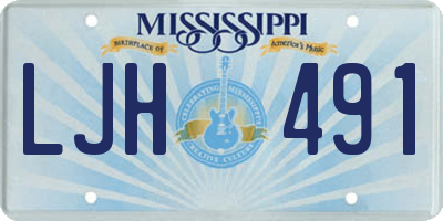 MS license plate LJH491